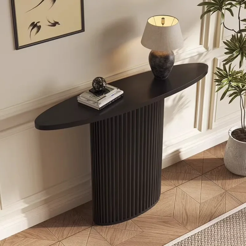 

Simple Oval-shaped Entrance Table Chinese-style Modern Durable Entrance Table Retro Living Room Furniture Meja Hijau YS40CC