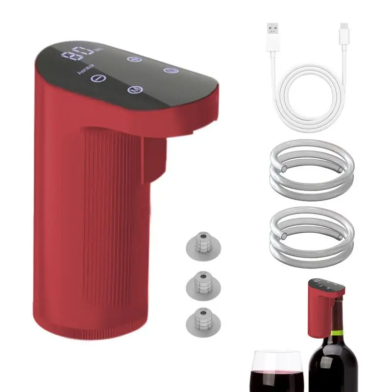 Afbeelding 6: Draagbare Mini Automatische Wijnkaraf Elektrische Wijnkaraf Oplaadbare Wijnpomp Whiskey Wijnbeluchter Schenker Wijnaccessoires