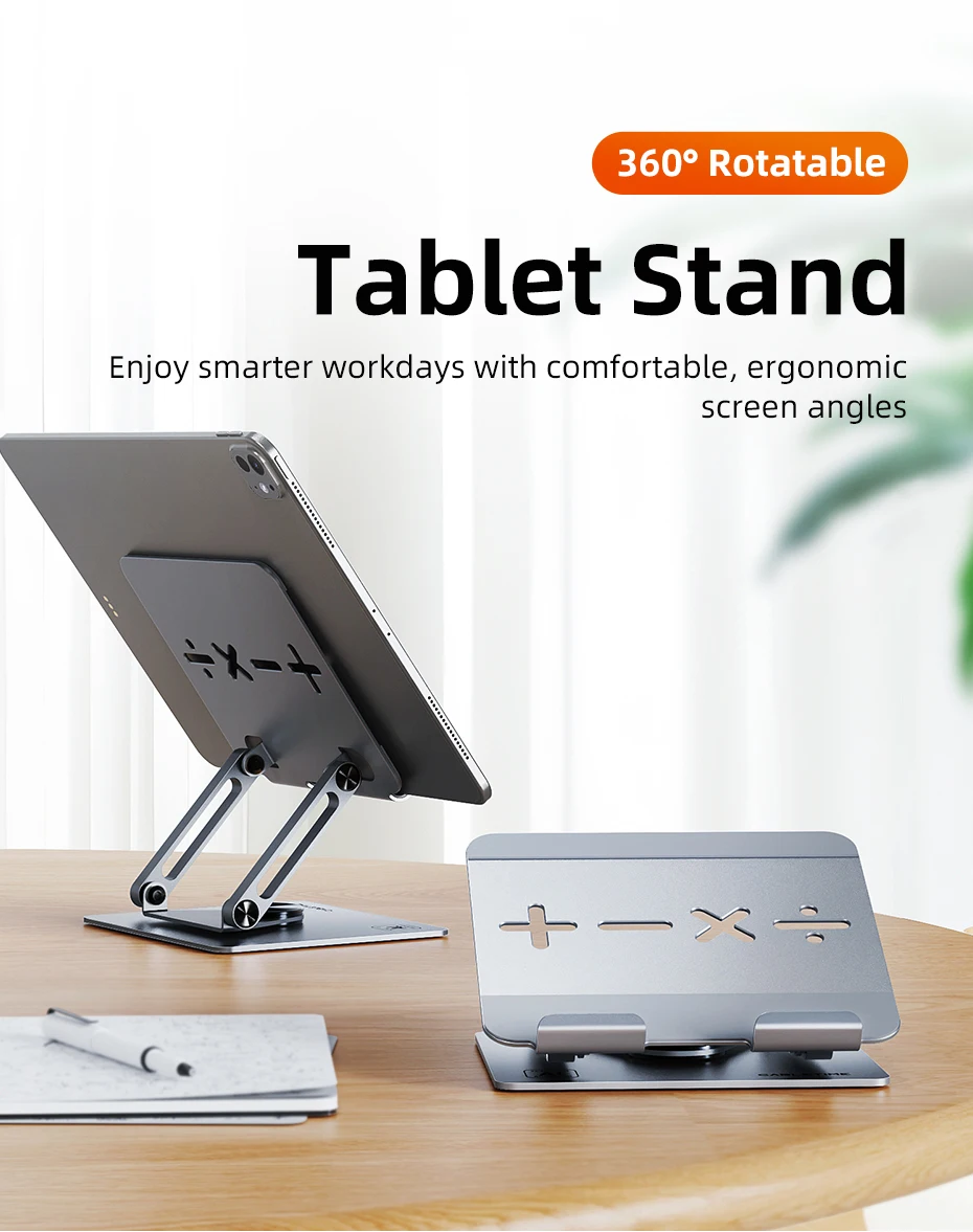 CABLETIME 360° ° Rotation Tablet Ständer für iPad Einstellbare Aluminium Faltbare Desktop Ständer Halter Für Ipad Pro/Air/Mini Schalter2 1 – Detail 1