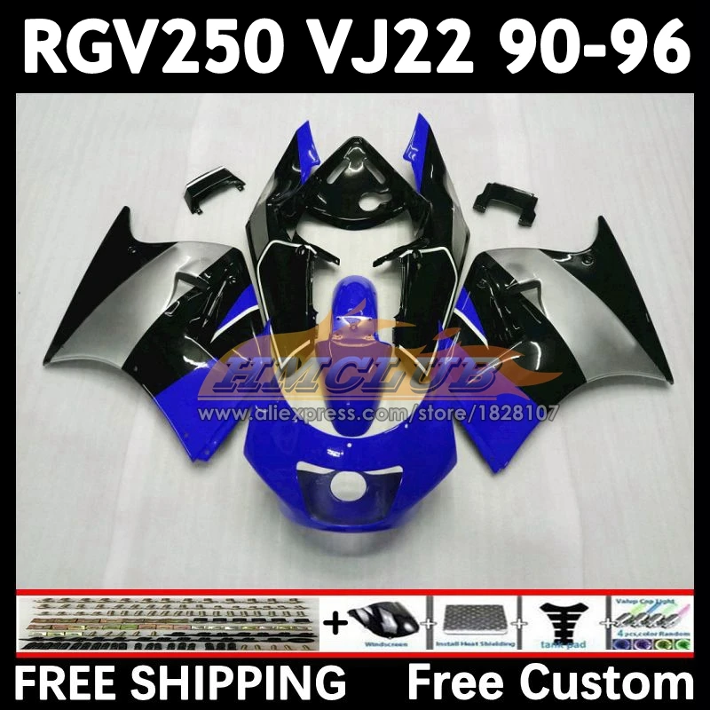 RGV250 For SUZUKI VJ22 1990 1991 1992 1993 1994 1995 1996 19No.156 RGV-250 black blue VJ 22 RGV 250 90 91 92 93 94 95 96 Fairing