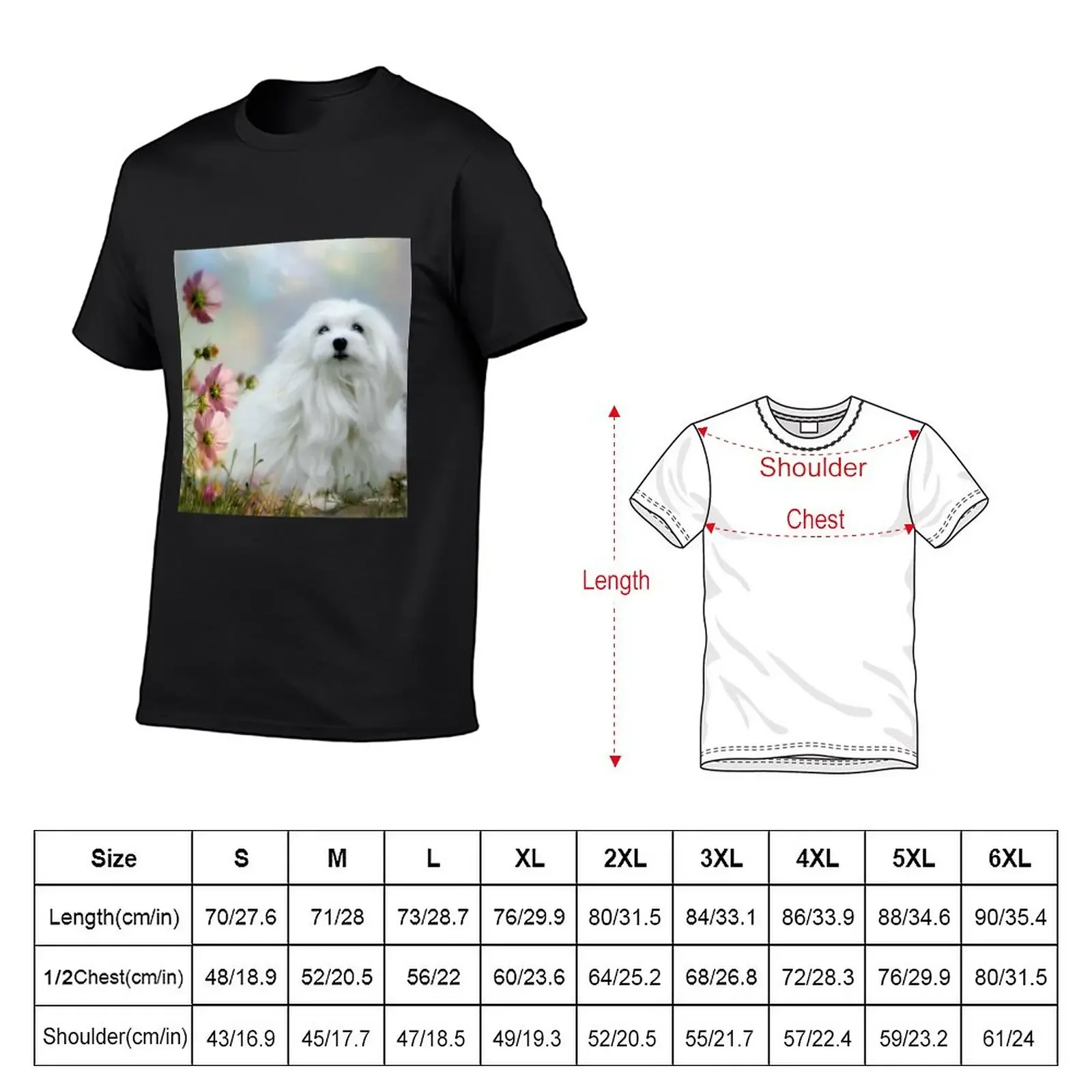 Snowdrop the Maltese - A Soft Summer Breeze T-Shirt heavyweights tees black t-shirts for men