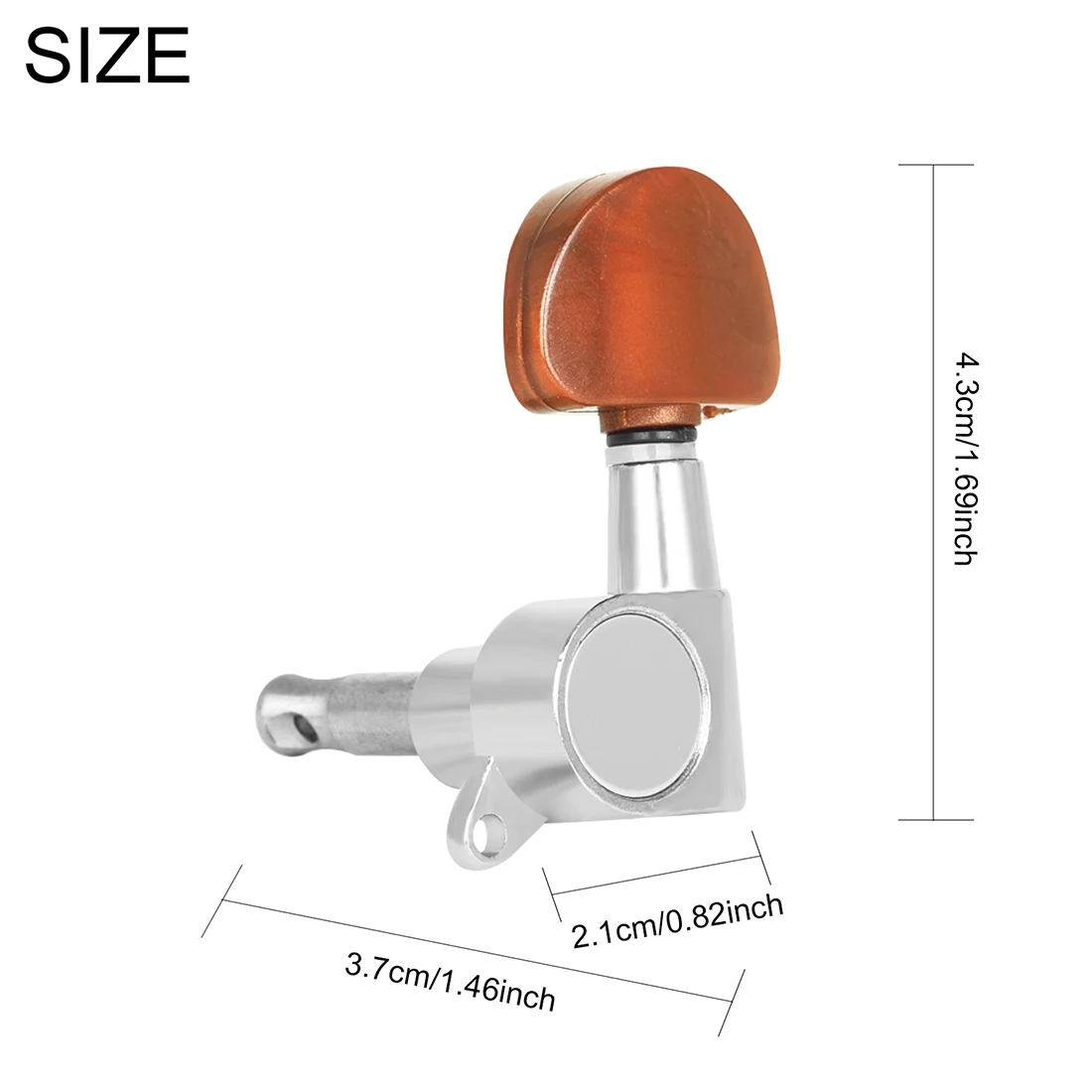 Akustische Gitarre String Tuning Pegs 6Pcs 3L3R Große Quadratische Versiegelte String Tuning Pegs Tuning Tasten Mechaniken Mechaniken Gitarre Teile