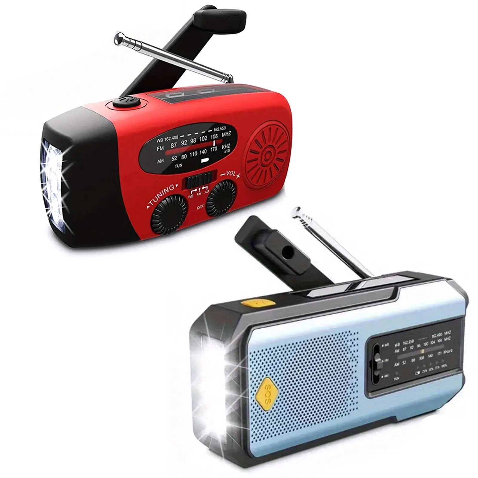 

Solar/Crank Emergency Weather Radio with 10000mAh Power Bank & 2000mAh Backup, FM/AM/NOAA Alert, Dual LED Light & Reading Lamp, SOS Alarm, Durable Survival Gear for Outdoor Adventure, Camping, Hiking, Disaster Preparedness & Travel Essentials