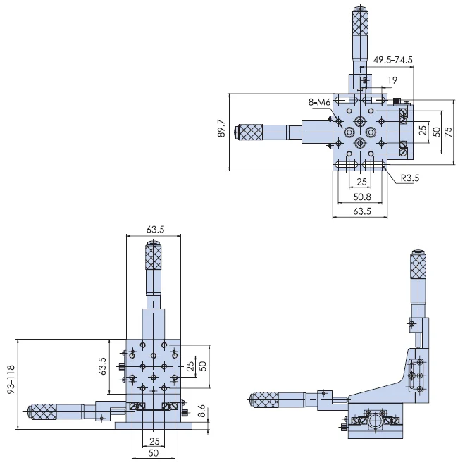 PT-GX1025 Optical Fiber Special Slide Stage
