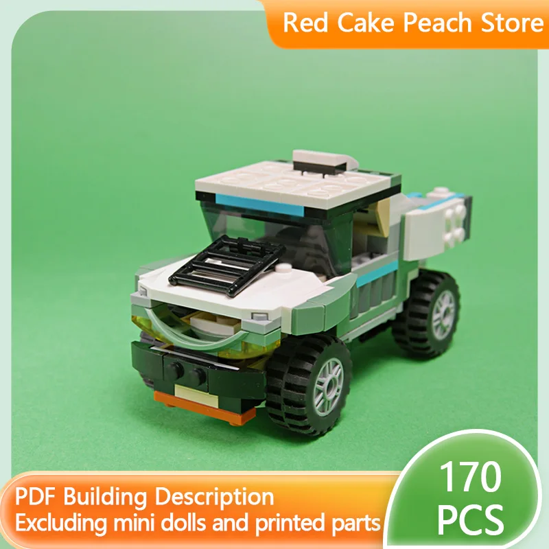 

Модель городской автомобиль MOC, строительные кирпичи, классический внедорожный грузовик, модульная технология, детские праздничные подарки, сборка игрушек, костюм