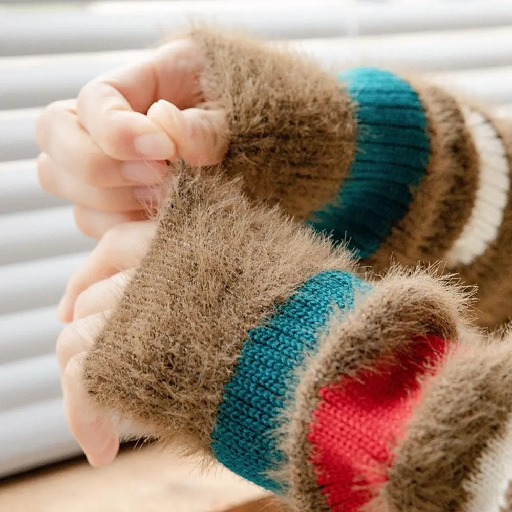 Couverture de bottes JK chaussettes de mollet gant Long gants sans doigts chauffe-bras Lolita bottes en laine chauffe-jambes pour femmes couvre-pieds en peluche