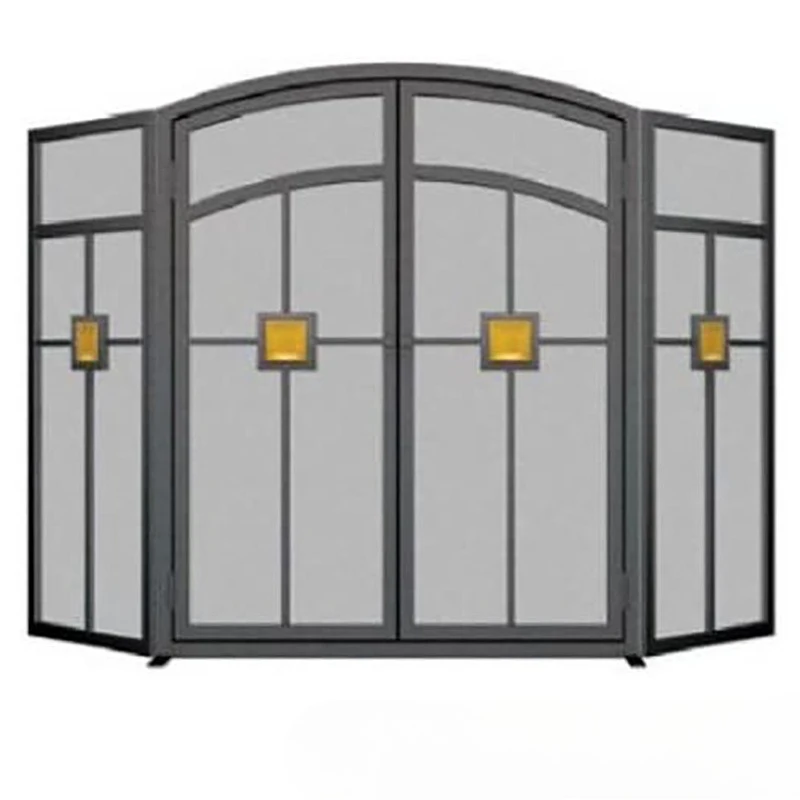 

Retro wrought iron home stove enclosure floor-to-ceiling baking stove anti-scalding net