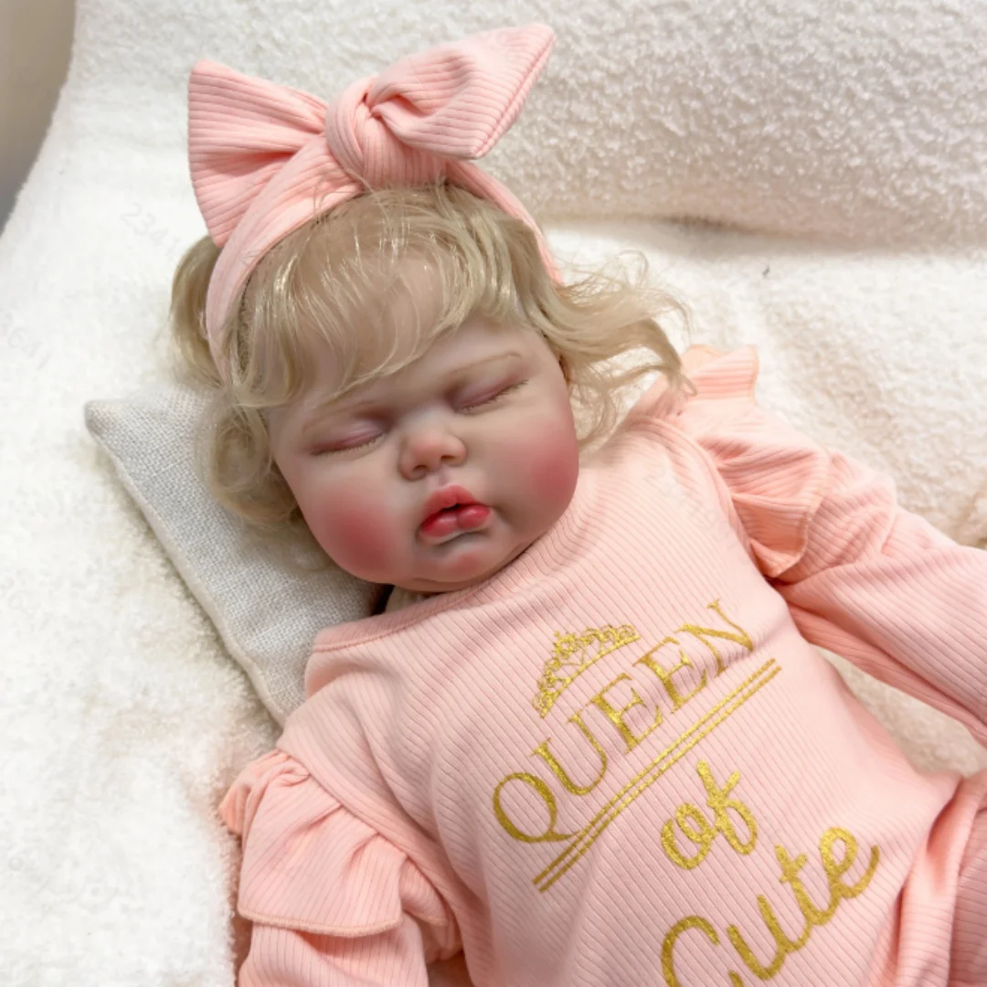 Bonecas reborn realistas, bonecas recém-nascidas realistas de 24 polegadas, corpo de pano artesanal, boneca reborn com peso macio