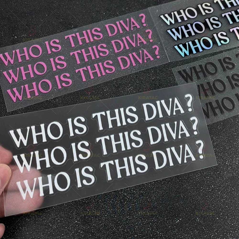 3 Stück/Blatt "Wer ist diese Diva" Vinyl-Aufkleber, wasserfester Aufkleber für Motorradverkleidung, Helm, Auto-Rückspiegel, Fahrrad-Dekoration