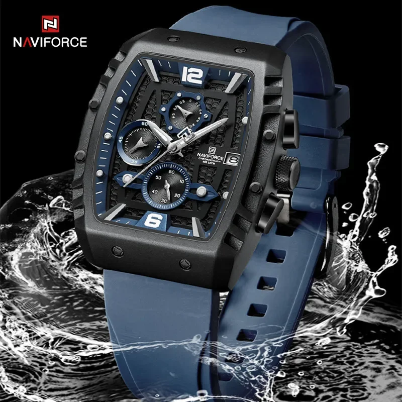 2024 Top Brand NAVIFORCE Nuovi Uomini di Orologi di Lusso Cronografo Sport Orologio Da Polso Al Quarzo Impermeabile Luminoso Data Orologio Reloj