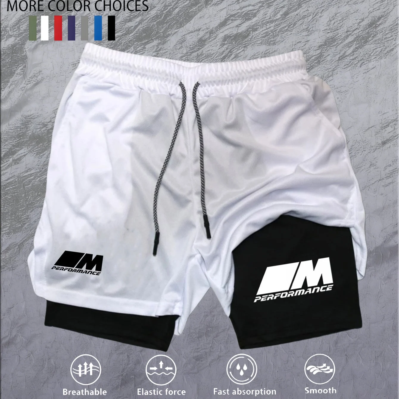 2026 Neue Herren Fitness-Trainingsshorts Sommer 2-in-1 Schnelltrocknende Gym-Strand-Laufshorts Doppellagige Outdoor-Sportshorts für Männer – Detail 13
