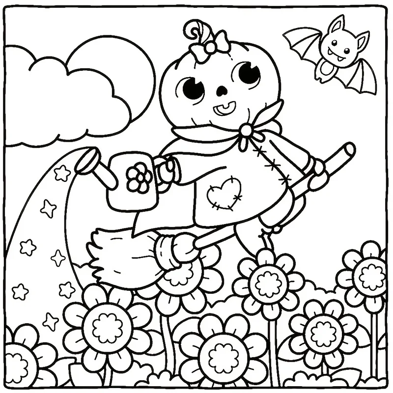 Spooky Vibes Cute Coloring Book Featuring Adorable Creepy Creatures In Cozy Moments For Relaxation Graffiti Painting Books