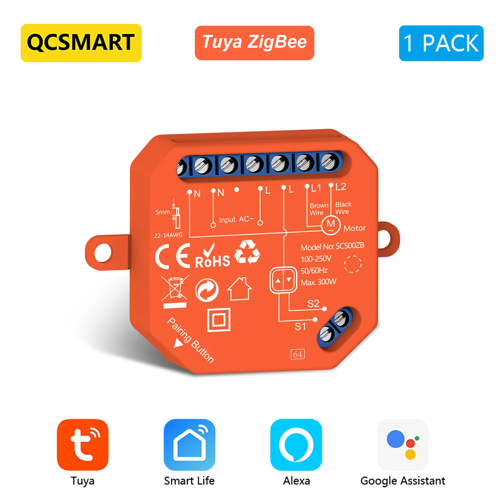 ZigBee Rollladen Jalousien Schalter Relais Modul Tuya Smart Life Prozent Fortschritt Timer Steuerung Google Assistant Alexa