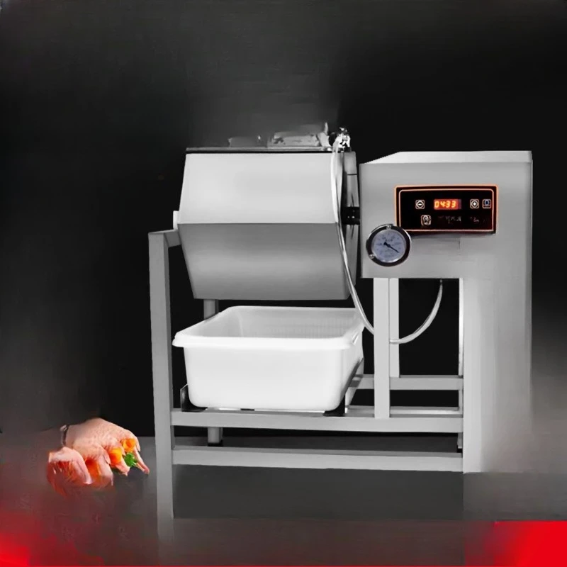 Commercial meat curing machine, automatic small vacuum tumbling machine, full set of hamburger fried chicken equipment