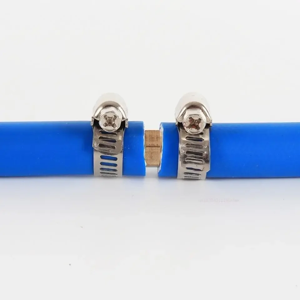 3 4 5 6 8 10 12 14 16 19 25 mm Brass Straight Hose Pipe Fitting Equal Barb Water Pipe Joint Gas Copper Coupler Connector Adapter