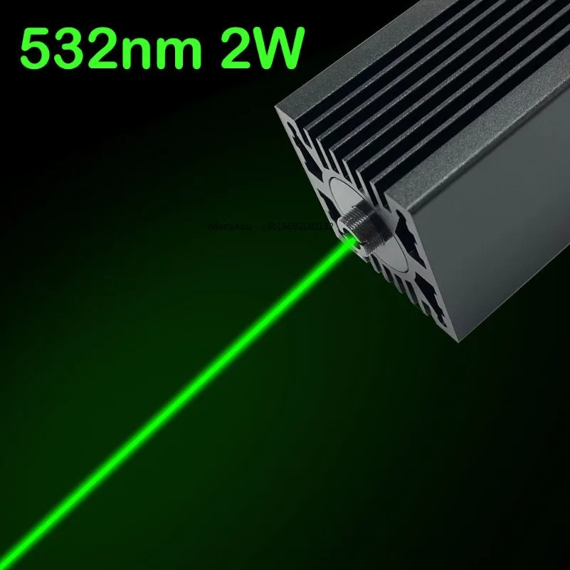 Green Light 532nm 2W 2000mW High-power Module, Bird Repelling Landmark High-speed Warning