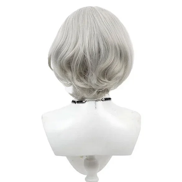 Delicious in Dungeon Mithrun Cosplay Wig 35cm Short Wavy Grey Synthetic Wigs