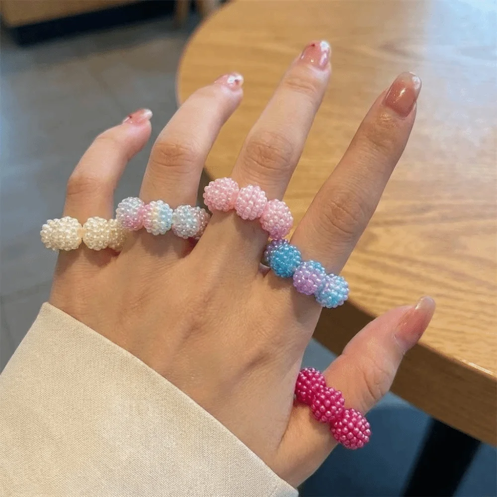 5 PCS/Set Creative Stress Relief Finger Rings Adjustable Calming Adjustable Sensory Rings Relax Spiky Bead