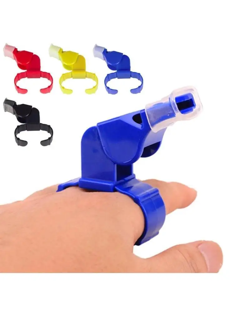 652F في الهواء الطلق عالية ديسيبل صفارة بلاستيكية التشجيع التدريب صافرة الحكم إصبع قبضة صافرة أداة متعددة الوظائف