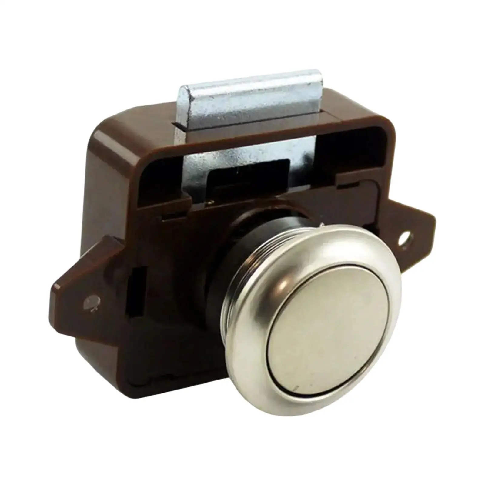 قفل بمزلاج للخزانة، زر ضغط بدون مفتاح، ملحقات مقبض درج قوي لشاحنة قارب RV #4