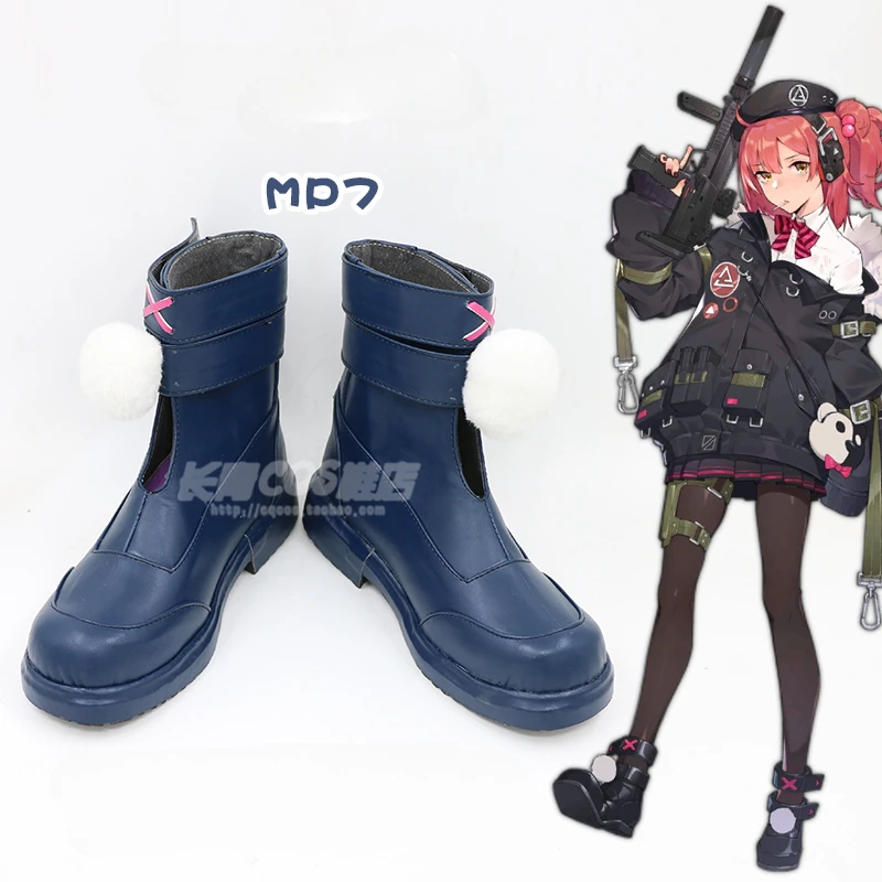 Anime mp7 Girls' Frontline Cosplay Shoes Comic Halloween Carnival Cosplay Costume Prop Cosplay Men Boots Cos Cosplay