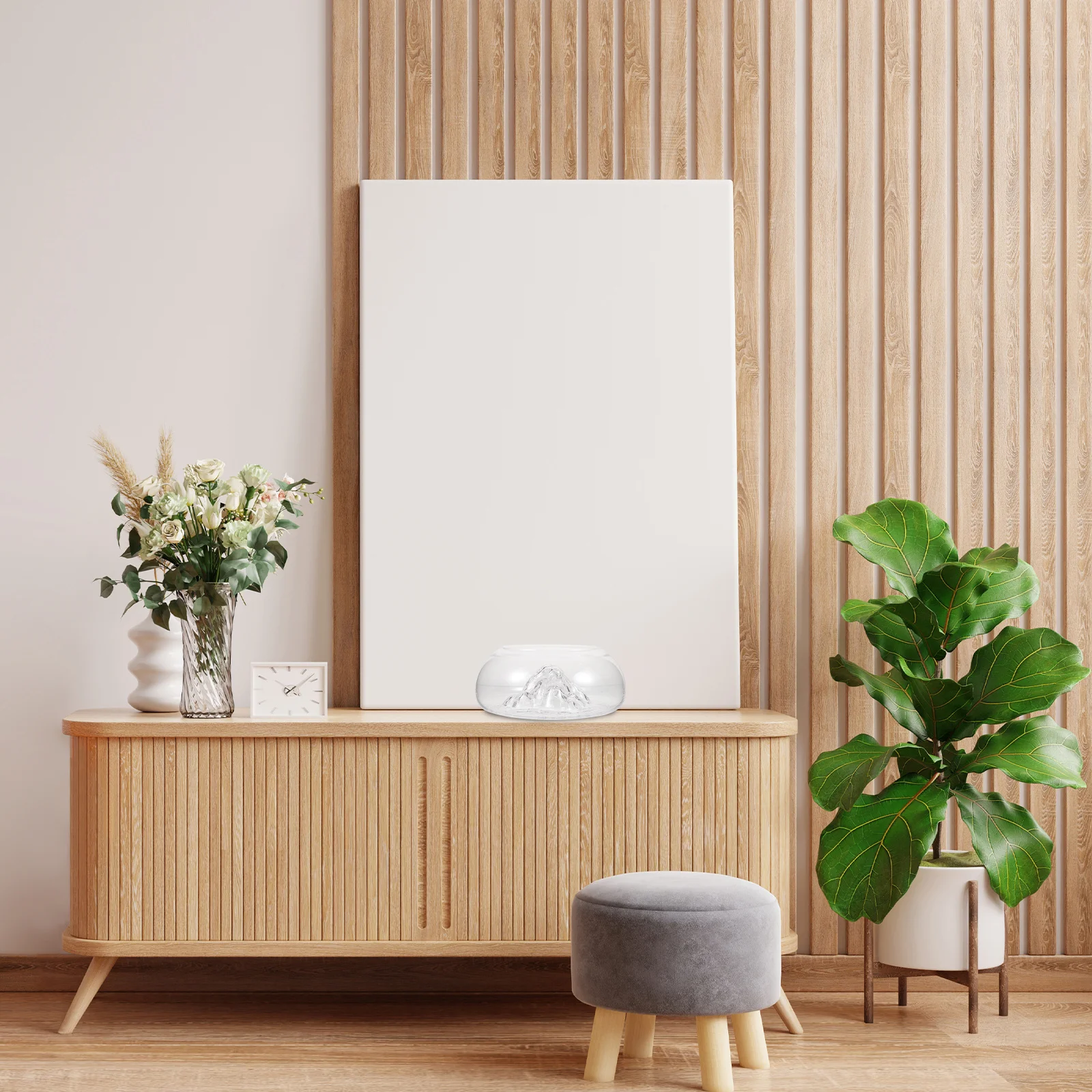 

Simple Glass Fish Bowl Ice Transparent Round Desktop Aquarium for Fish Shrimp Turtle Decor Durable Bowl