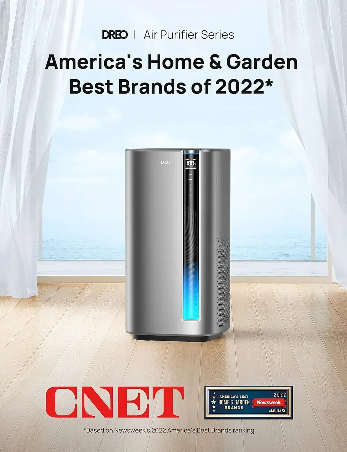 Dreo-Air Purifiers for Large Room Bedroom, True HEPA Filter, Removes 99.985% of Pets, Hair Particles, Dust, Smoke, Pollen, H13