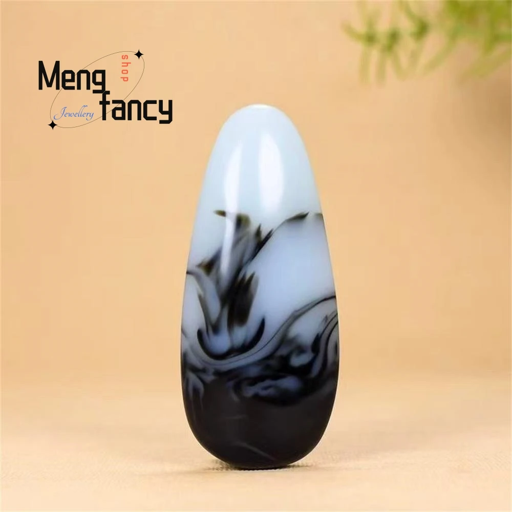 Natural Hetian Jade Seven Colors Raw Stone Handle Piece National style Simple Exquisite Best Selling Handicraft Holiday Gifts