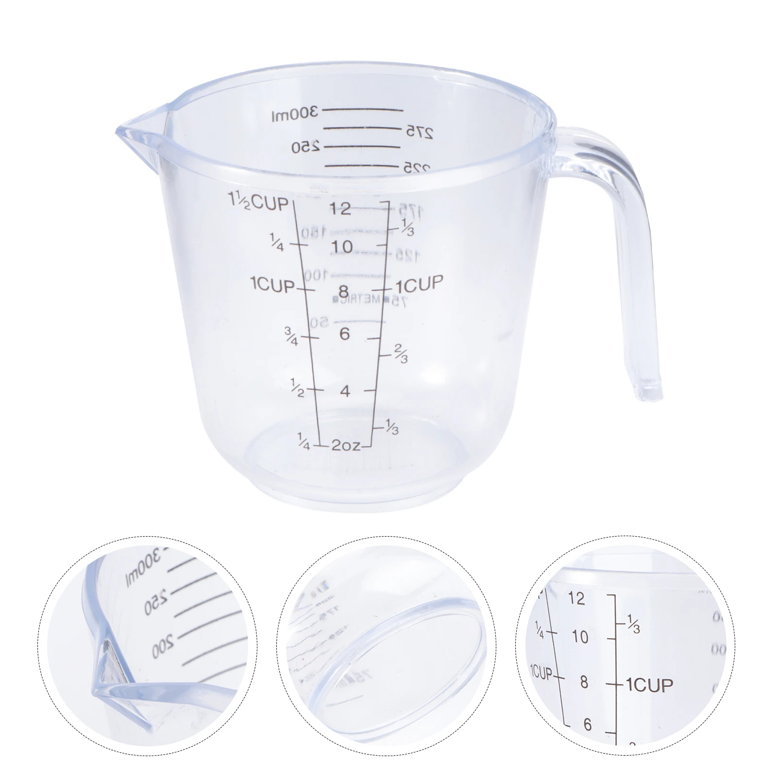 

Large Plastic Measuring Cup Transparent Thick Wall for Laboratory Household Liquid Container Plastic Cup