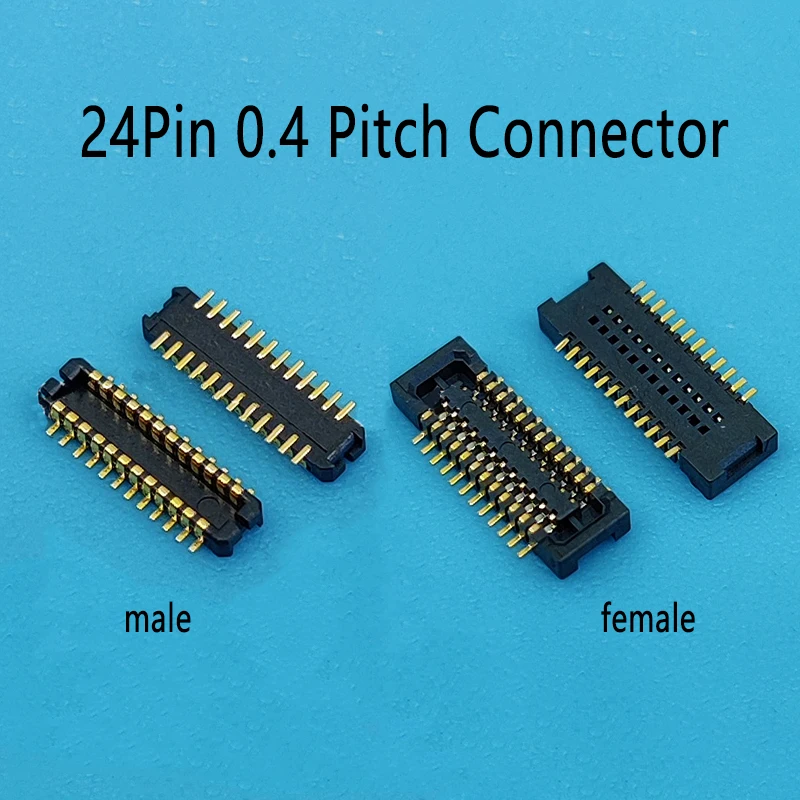 

5pcs 24Pin 0.4 Pitch Board-to-Board Connectors For Garmin GPS FPC Repair Parts 0.4mm Spacing 24P Male Female Socket Connetor