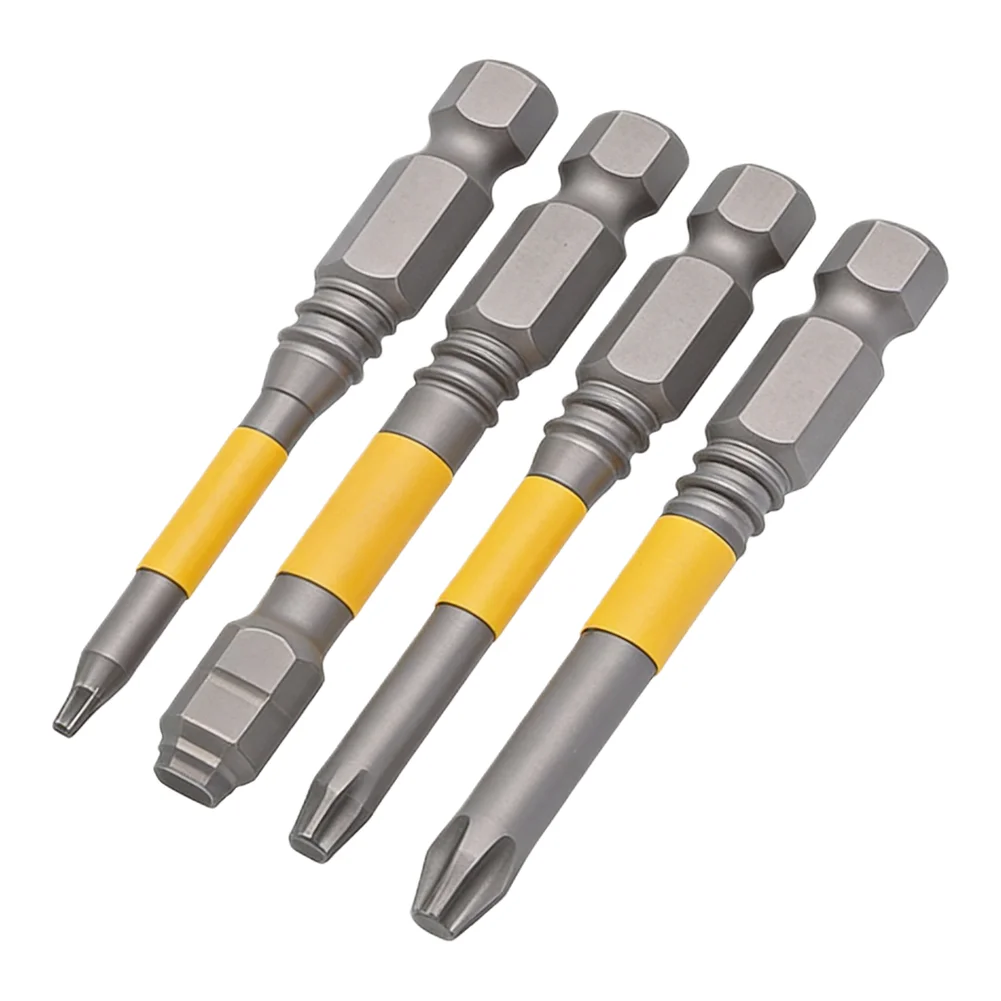 Screwdriver Bits 65mm 100mm Hexagonal Length with 6.35mm Shank Made of Alloy Steel Strong Magnetic Tips for Construction