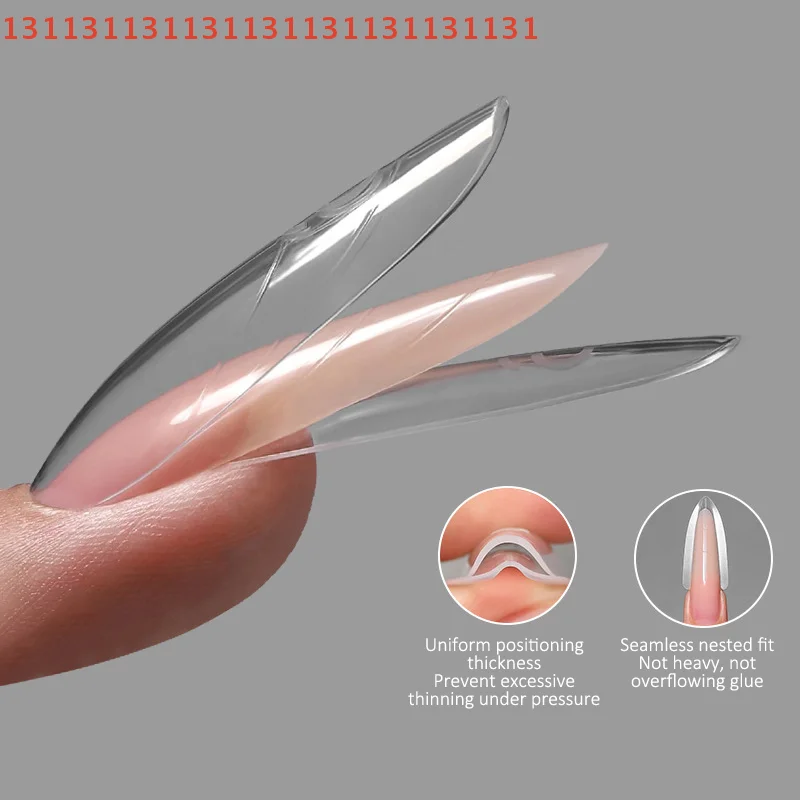 240個入り 14サイズ クイックエクステンション-デュアルフォーム T字型楕円 マニキュアフォーム トップモールド ボトムモールド 3Dサンドイッチ デュアルネイルフォーム