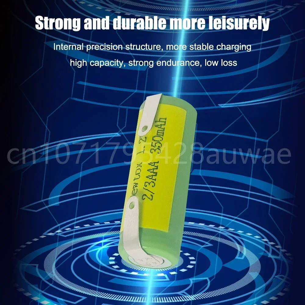 Batterie aste avec soudure pour éclairage LED, 1.2V, 2 AAA, 3AAA, 350mAh