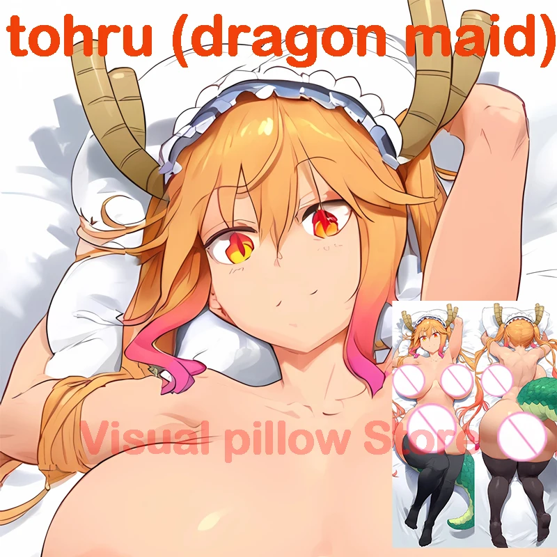 Dakimakura anime tohru (dragon maid) Double-sided Print Life-size body pillows cover Adult pillowcase