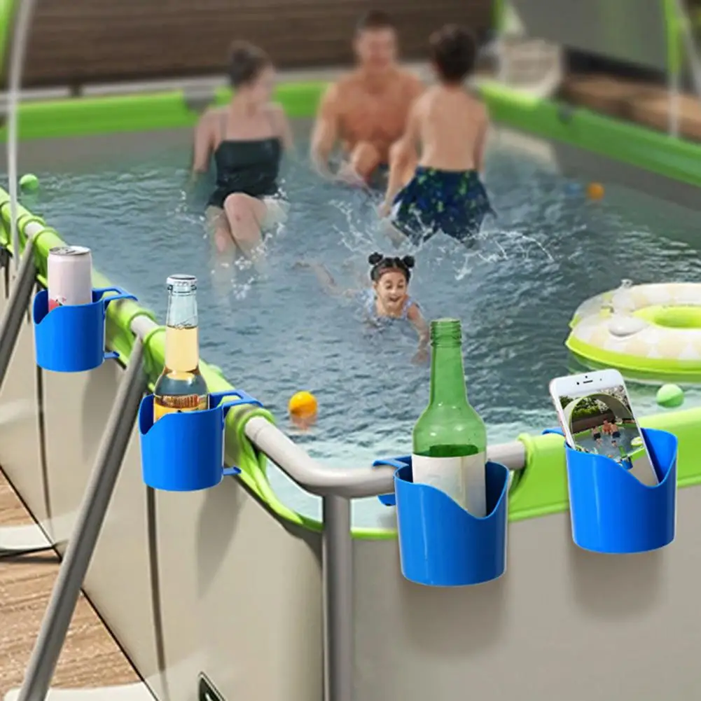 Multifunctional Pool Organizer Floating Cup Holder Poolside Stackable Drink Holder for Easy Installation on Pool for Swimming