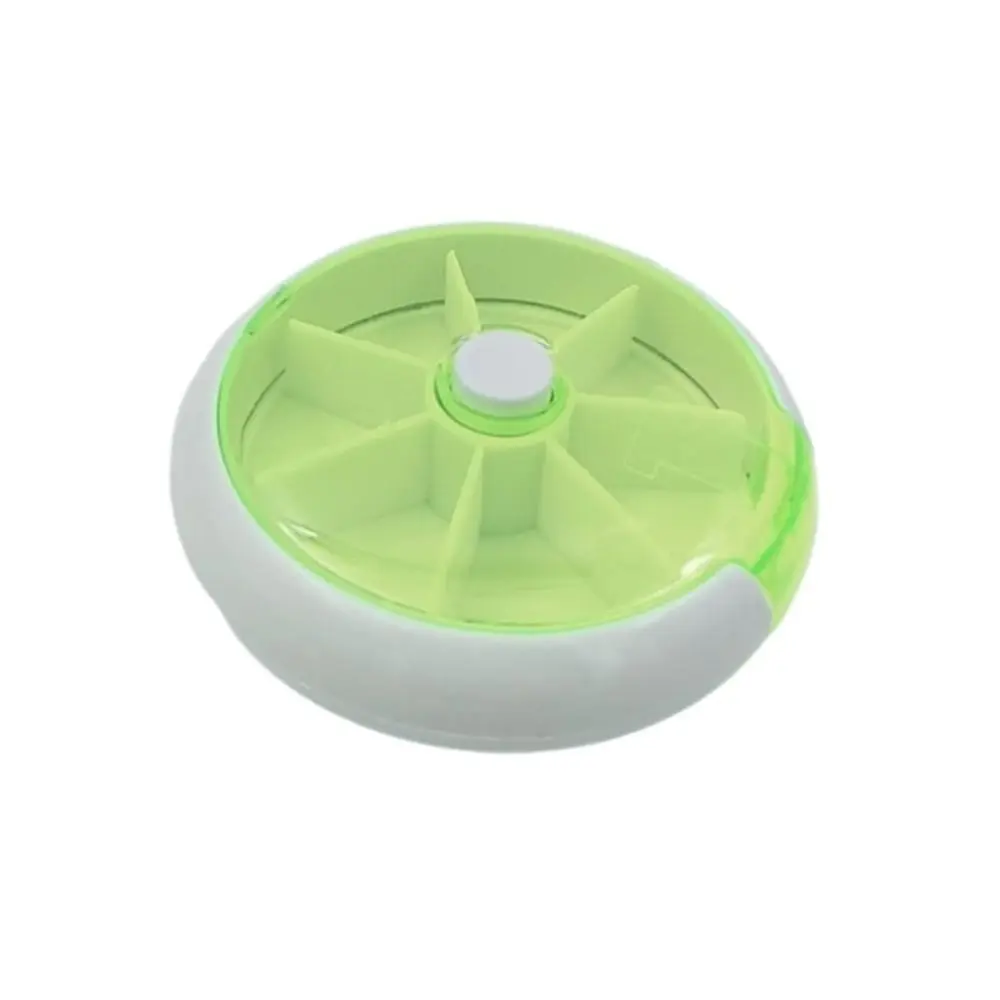 Creative Rotating Seven-grid Pill Box 7 Day Weekly Pill Box Plastic Sealed Travel Pill Case Pill Splitters