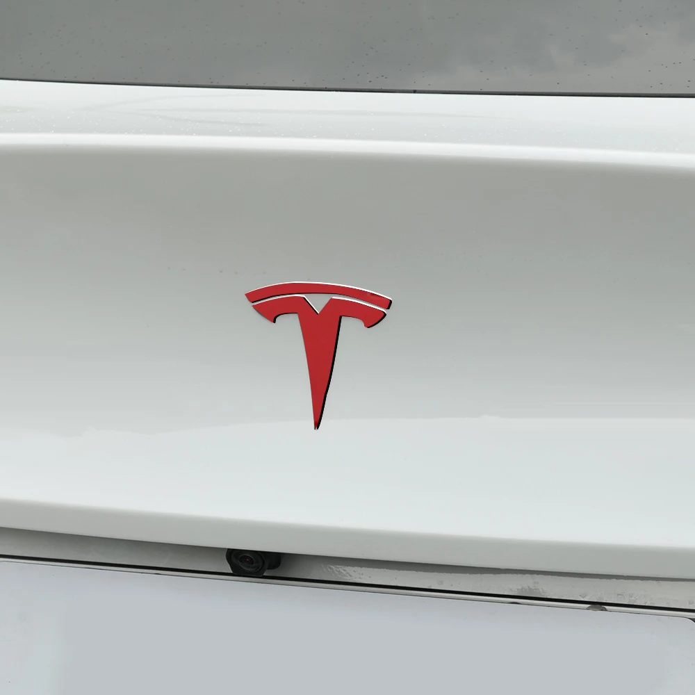 Car Front Grille Rear Trunk Badge Sticker Auto Accessories For Tesla Model 3 Model S Model X Model Y Roadster Bonina SpaceX WYE