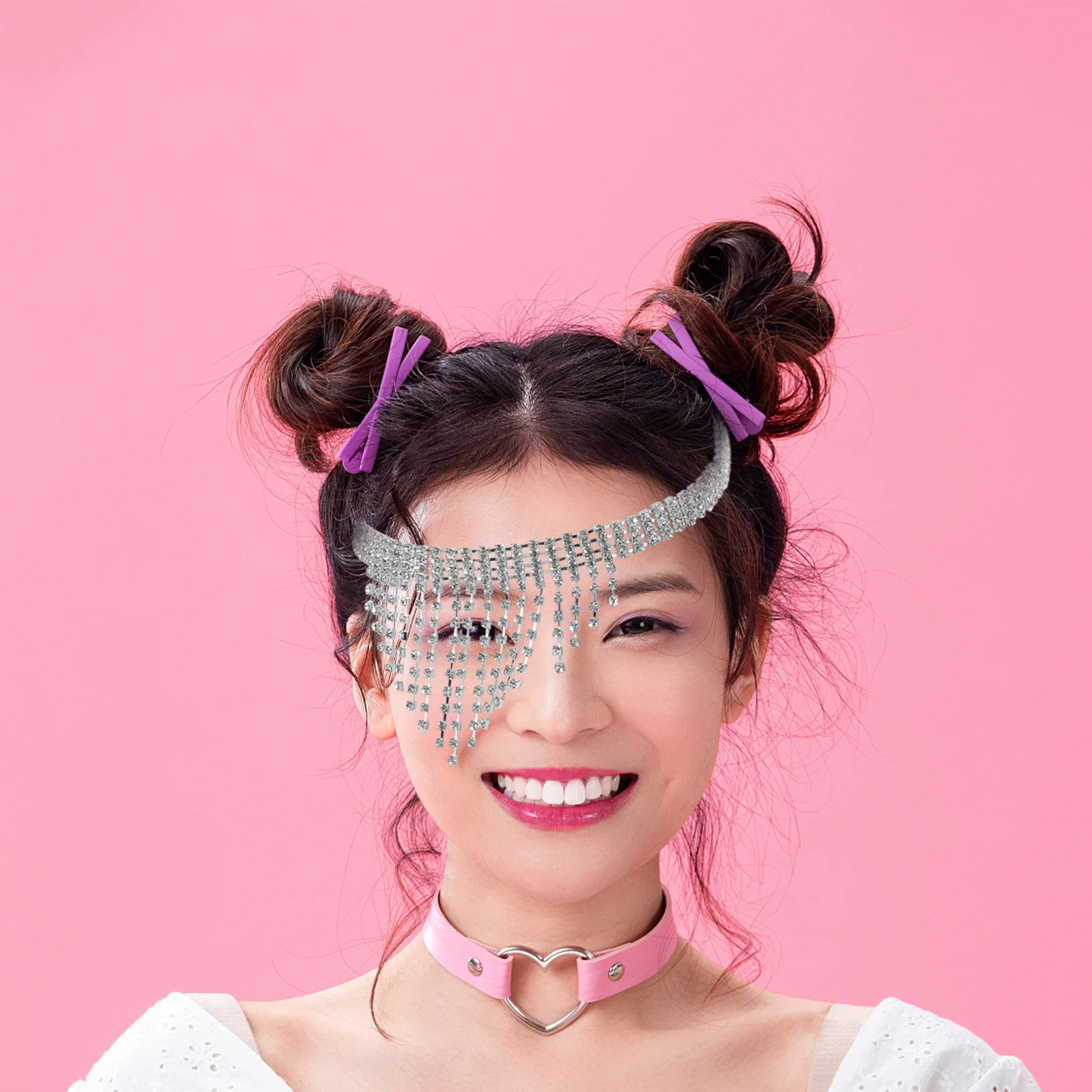 

Fashion Eye Chain Mask Rhinestone Masks Face Jewelry Performance Party Accessory Masquerade Ball