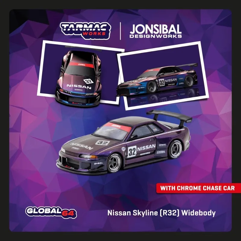 

В наличии 1:64 Nissan GTR R32, литая под давлением модель автомобиля из сплава, игрушки для мальчиков, подарки на детский фестиваль, украшения для взрослых.