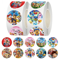 500PCS Cartoon PAW Patrol Sealing Roll Stickers Cute Graffiti Waterproof Decal Children's Toys for Pencil Box Refrigerator