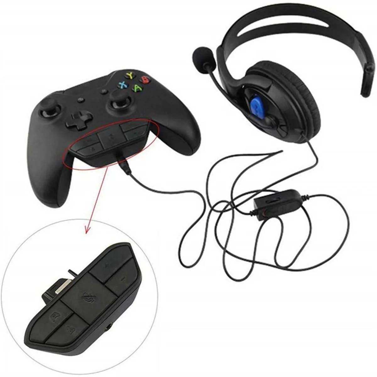 Adattatore audio Regola l'equilibrio audio Convertitore per cuffie con microfono audio Adattatore per cuffie con jack audio da 3,5 mm per controller di gioco