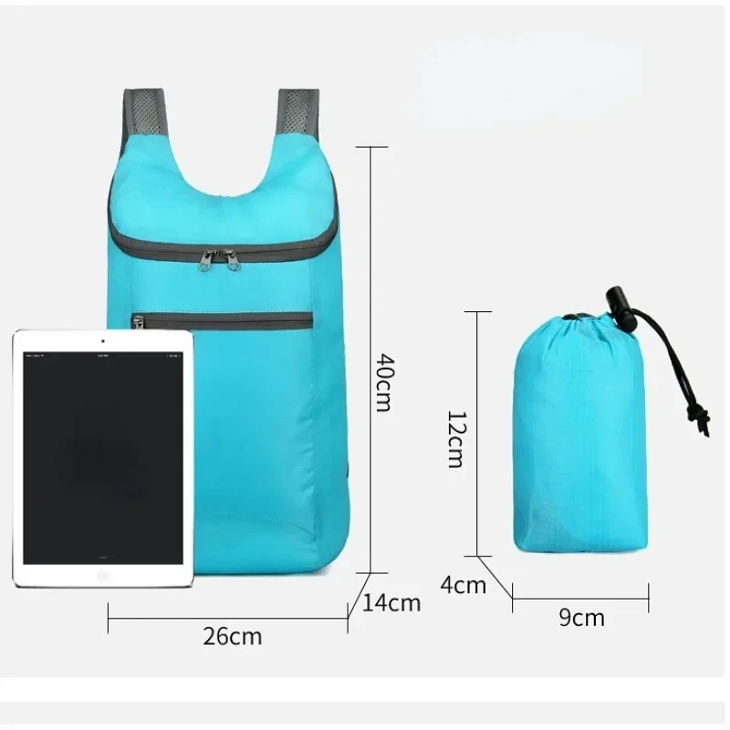 20L Unisex Waterproof Foldable Bag Outdoor Backpack Portable Camping Hiking Travel Daypack Leisure Men Sport Bag Backpack Women