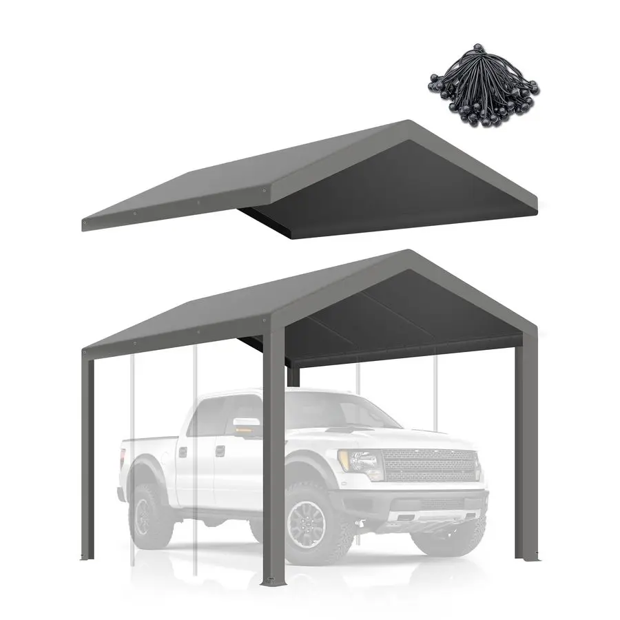 

Carport Replacement Canopy Cover Top, Heavy Duty Garage Tent Shelter Tarp Party Tent, Waterproof amp UV Protected F Customizable