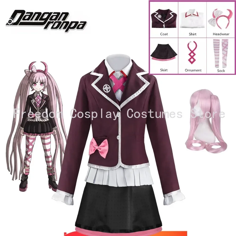 

Anime Danganronpa Cosplay Utsugi Kotoko Cosplay Costumes Wig School Jk Uniform Game Dangan Ronpa Halloween Costumes For Women