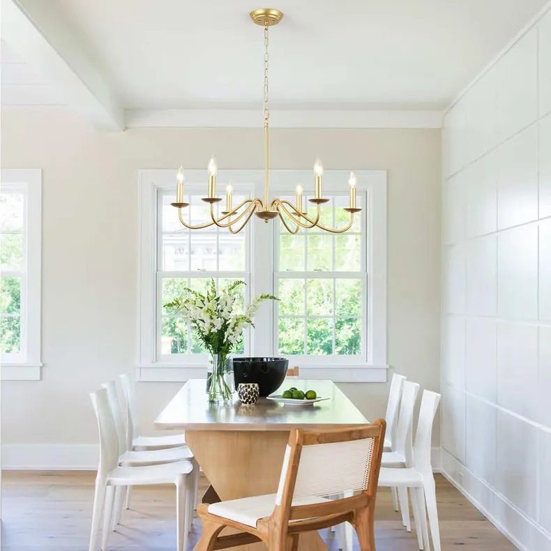 Retro Loft Living Room Chandelier Lighting E14 Vintage American Style Black/Gold Ceiling Chandelier Household Dining Room Light