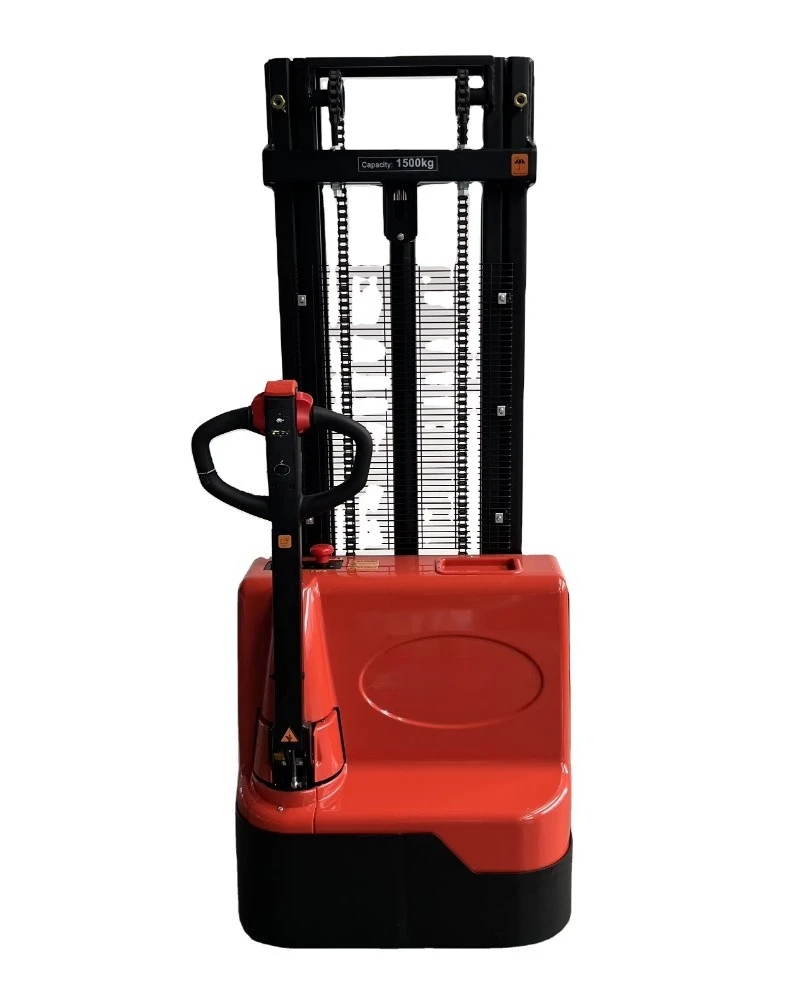Electric Pallet Stacker 1.2 Ton 1.5 Ton Walkie 3500mm Mast Narrow Wide Straddle Leg Curtis CE Warehouse Material Handling