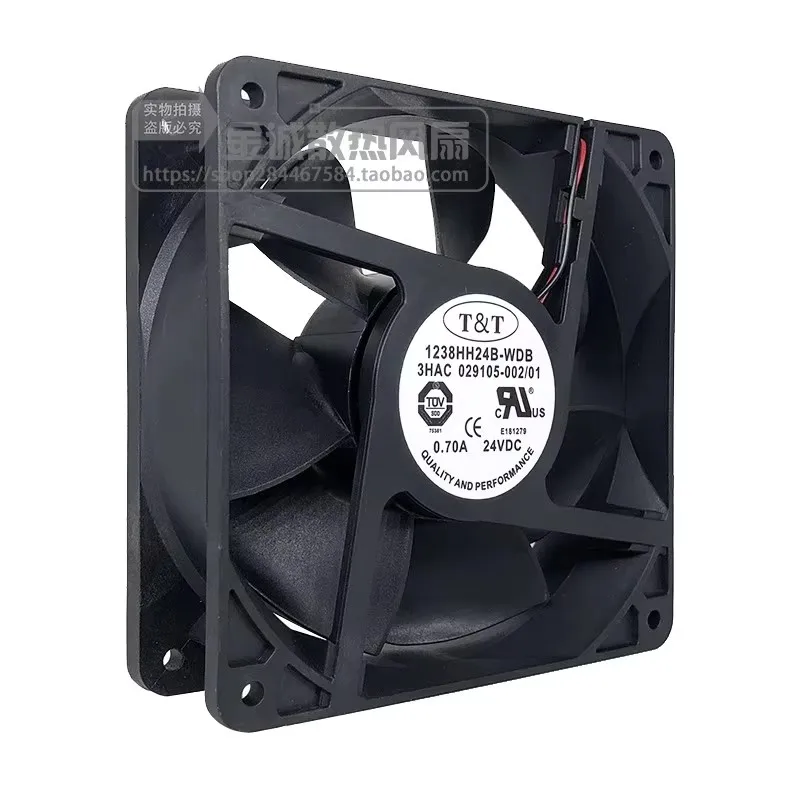 Original 12cm 120*120*38MM 24V 0.7A 1238HH24B-WDB ABB Robot Controller Cooling Fan 3HAC029105-002 with plug fan