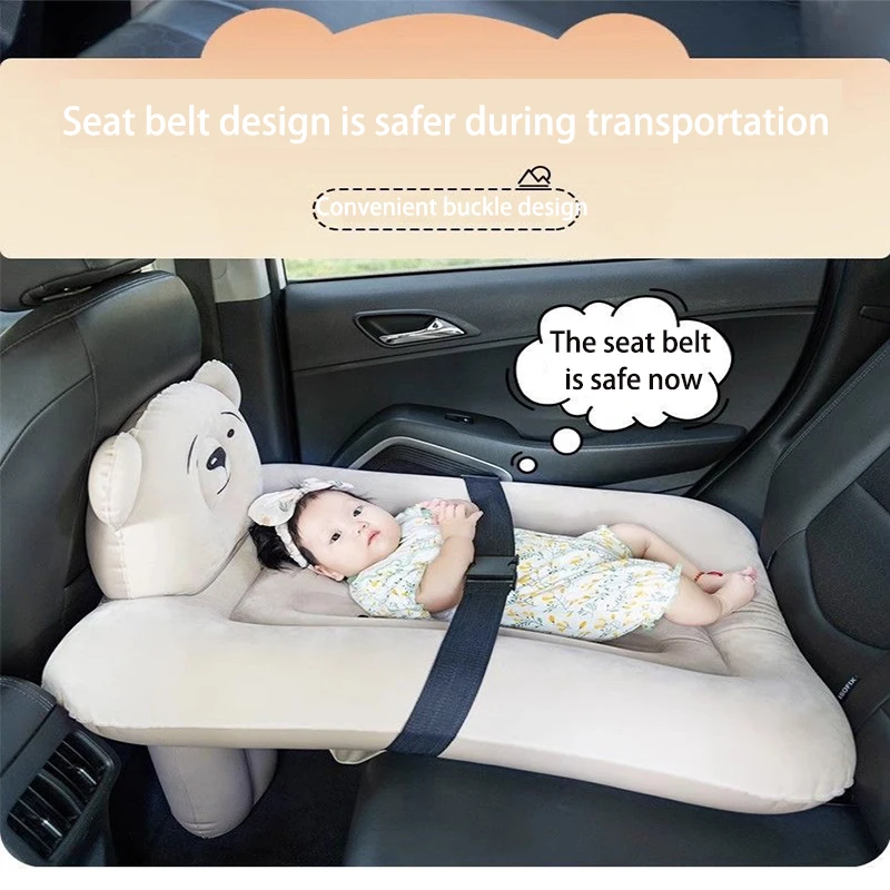 Portable Toddler Travel Car Mounted Bed Lnflatable Travel Car Bed Portable Toddler Travel Plane Bed Sleeping Pad For Car