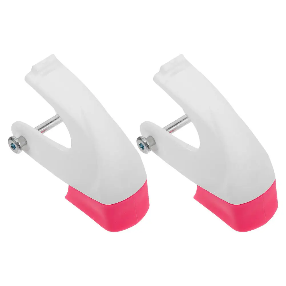 2Pcs Roller Skate Brake Replacement Set Rubber Stainless Steel Wear-Resistant Safety Stoppers for Inline Skates
