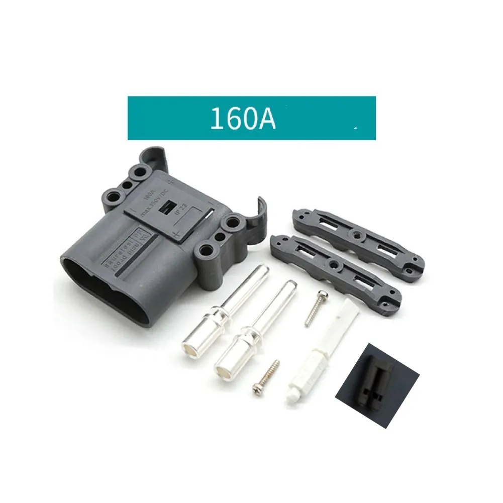 150V Electric Forklift Power Connector 80A Male Female or 160A Male Female Options with Signal Terminal and Dual Main Terminals